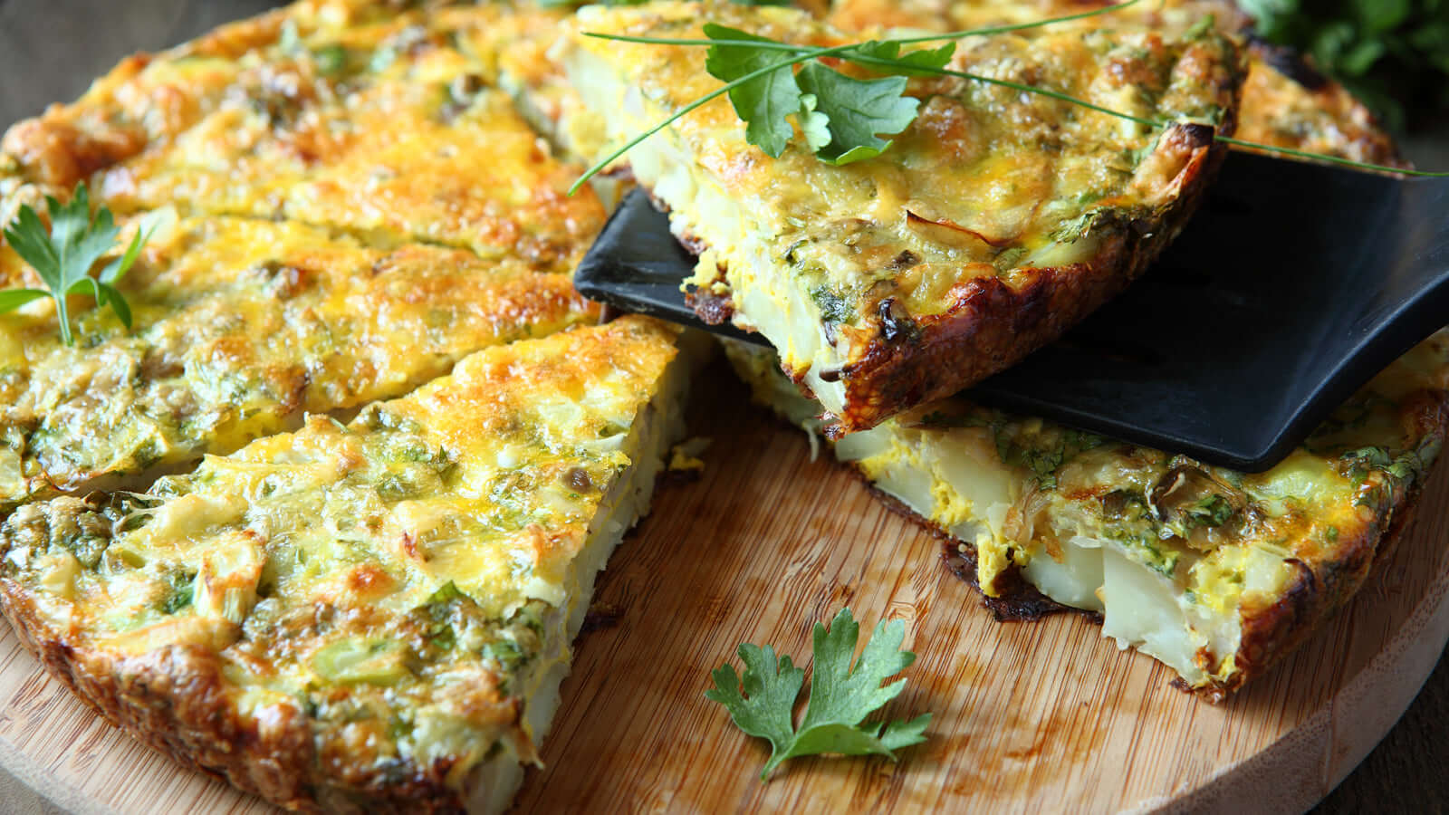 Spinach & sweet potato frittata recipe