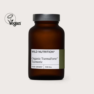 Wild Nutrition Organic TurmaForte Turmeric vegan certified supplement bottle