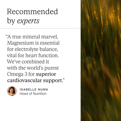 expert nutrition advice highlighting the benefits of Wild Nutrition Magnesium and Omega 3 for electrolyte balance and superior cardiovascular support.
