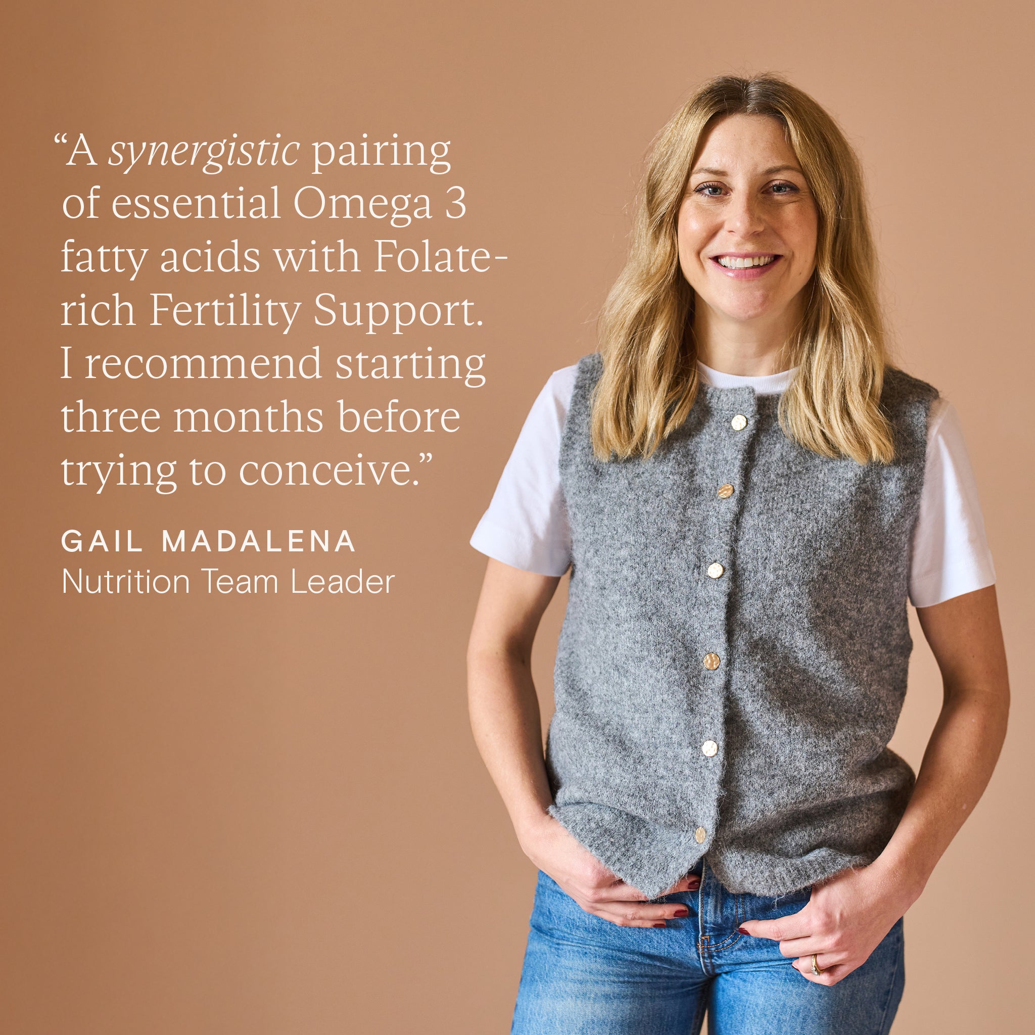 Nutrition expert Gail Madalena discusses Omega 3 and Folate-rich Fertility Support for women trying to conceive.