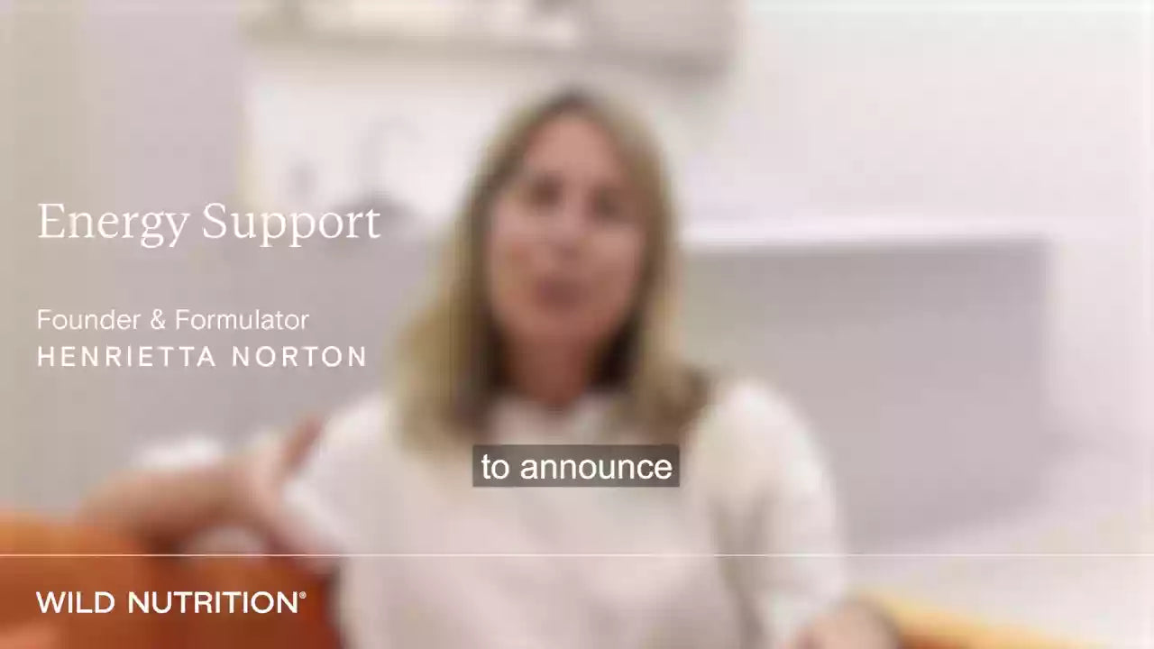 Henrietta Norton, founder of Wild Nutrition, discussing Energy Support product benefits and features.