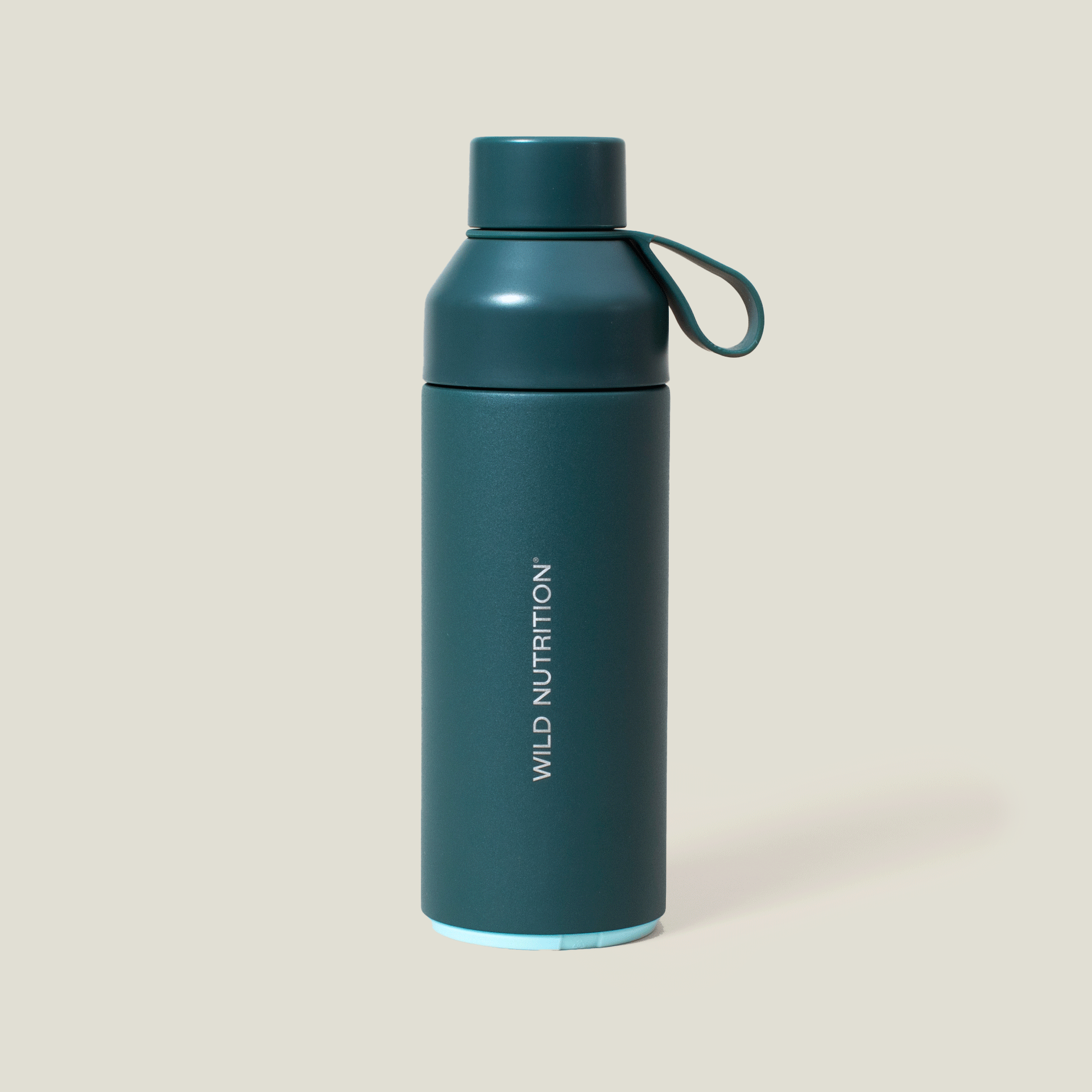 Ocean Bottle x Wild Nutrition 500ml reusable water bottle designed to reduce ocean plastic pollution.