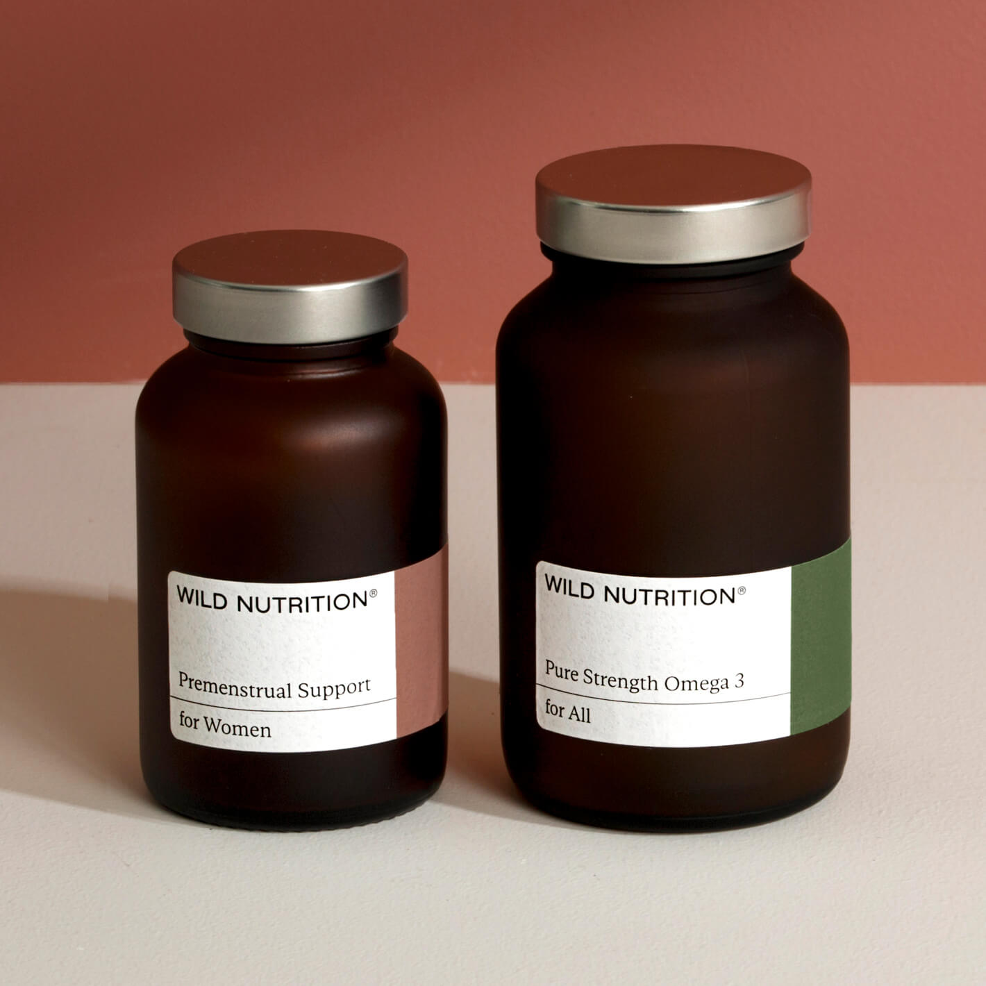 Premenstrual Support Duo for women by Wild Nutrition, designed for cycle stability and hormone balance.